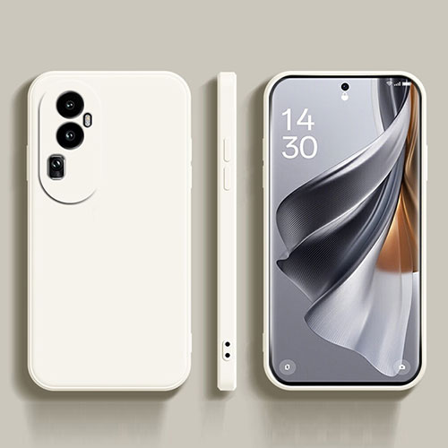 Ultra-thin Silicone Gel Soft Case 360 Degrees Cover for Oppo Reno10 Pro+ Plus 5G White