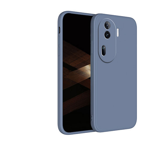 Ultra-thin Silicone Gel Soft Case 360 Degrees Cover for Oppo Reno11 Pro 5G Lavender Gray