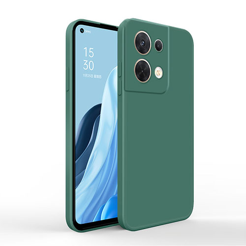 Ultra-thin Silicone Gel Soft Case 360 Degrees Cover for Oppo Reno9 Pro 5G Green