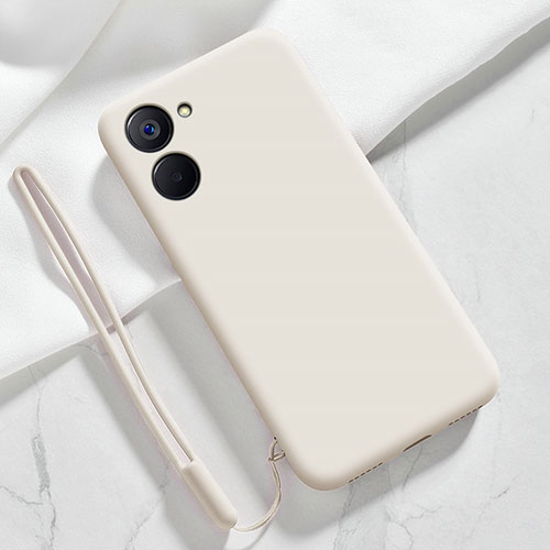 Ultra-thin Silicone Gel Soft Case 360 Degrees Cover for Realme 10S 5G White