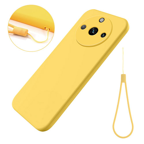 Ultra-thin Silicone Gel Soft Case 360 Degrees Cover for Realme 11 Pro 5G Yellow