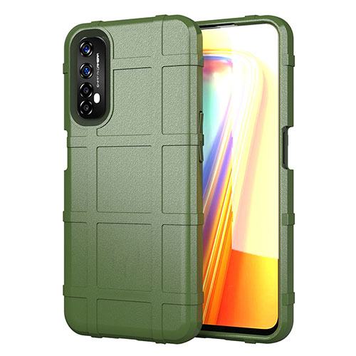 Ultra-thin Silicone Gel Soft Case 360 Degrees Cover for Realme 7 Army green