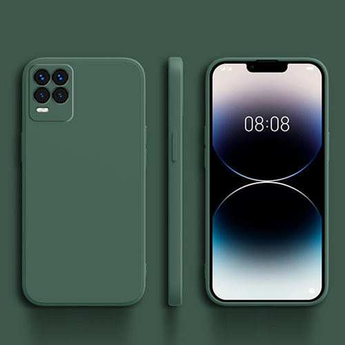 Ultra-thin Silicone Gel Soft Case 360 Degrees Cover for Realme 8 4G Green