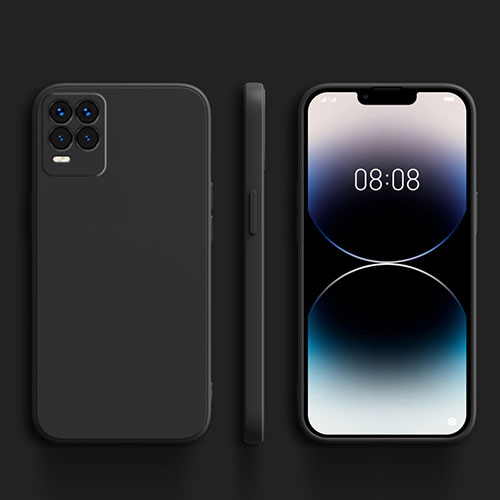 Ultra-thin Silicone Gel Soft Case 360 Degrees Cover for Realme 8 Pro Black