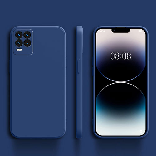 Ultra-thin Silicone Gel Soft Case 360 Degrees Cover for Realme 8 Pro Blue