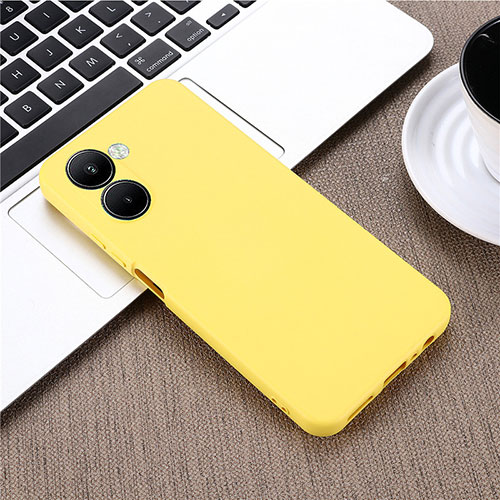 Ultra-thin Silicone Gel Soft Case 360 Degrees Cover for Realme C33 Yellow