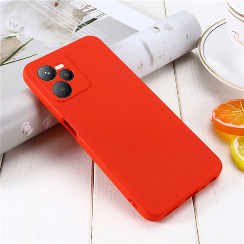 Ultra-thin Silicone Gel Soft Case 360 Degrees Cover for Realme C35 Red