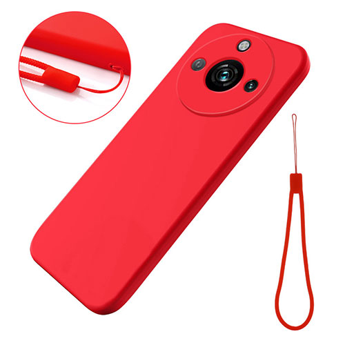 Ultra-thin Silicone Gel Soft Case 360 Degrees Cover for Realme C51 Red