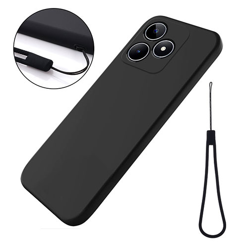 Ultra-thin Silicone Gel Soft Case 360 Degrees Cover for Realme C53 Black