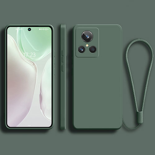 Ultra-thin Silicone Gel Soft Case 360 Degrees Cover for Realme GT2 Master Explorer Midnight Green