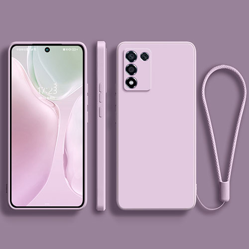 Ultra-thin Silicone Gel Soft Case 360 Degrees Cover for Realme Q3t 5G Clove Purple