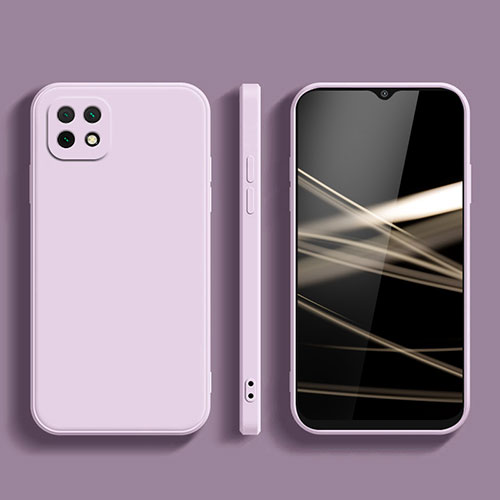 Ultra-thin Silicone Gel Soft Case 360 Degrees Cover for Samsung Galaxy A22s 5G Clove Purple