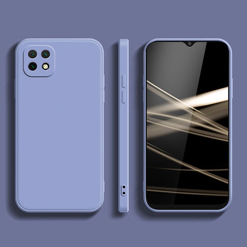 Ultra-thin Silicone Gel Soft Case 360 Degrees Cover for Samsung Galaxy A22s 5G Lavender Gray