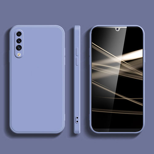 Ultra-thin Silicone Gel Soft Case 360 Degrees Cover for Samsung Galaxy A30S Lavender Gray