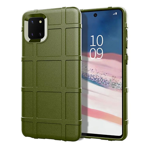 Ultra-thin Silicone Gel Soft Case 360 Degrees Cover for Samsung Galaxy A81 Green