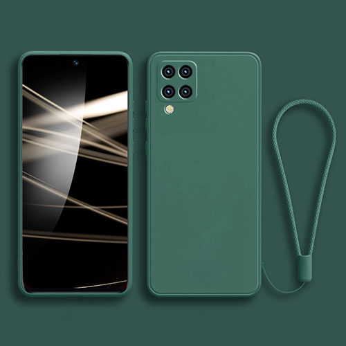 Ultra-thin Silicone Gel Soft Case 360 Degrees Cover for Samsung Galaxy M53 5G Midnight Green