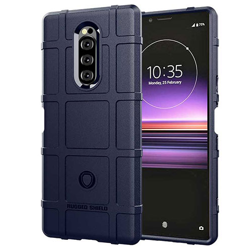 Ultra-thin Silicone Gel Soft Case 360 Degrees Cover for Sony Xperia 1 Blue