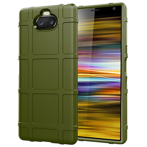 Ultra-thin Silicone Gel Soft Case 360 Degrees Cover for Sony Xperia 10 Green