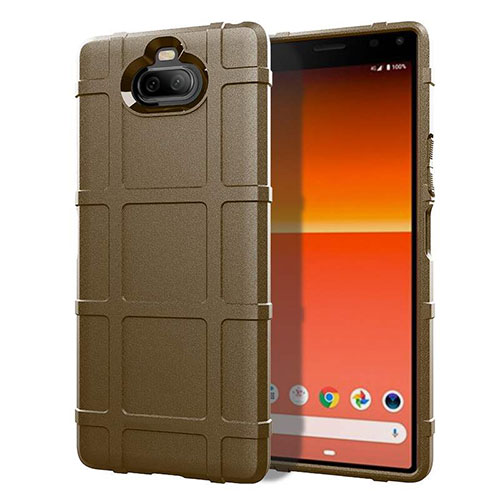 Ultra-thin Silicone Gel Soft Case 360 Degrees Cover for Sony Xperia 8 Brown