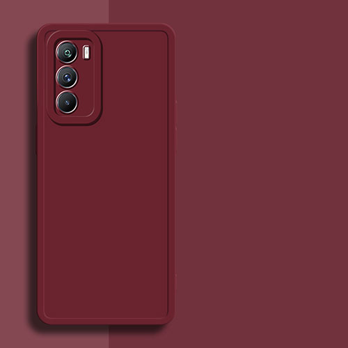 Ultra-thin Silicone Gel Soft Case 360 Degrees Cover for Vivo iQOO 9 SE 5G Red Wine