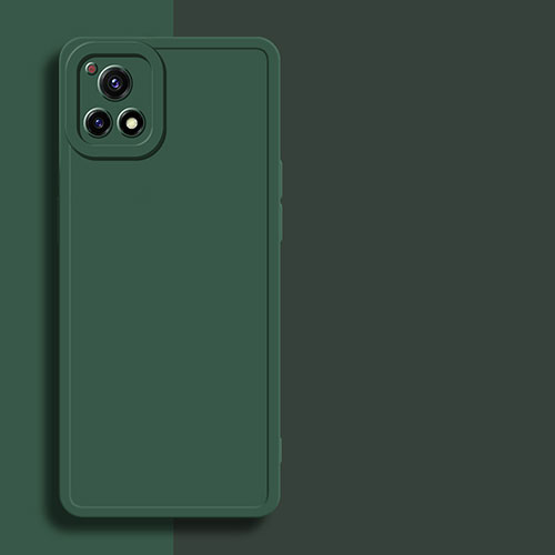 Ultra-thin Silicone Gel Soft Case 360 Degrees Cover for Vivo iQOO U3 5G Midnight Green