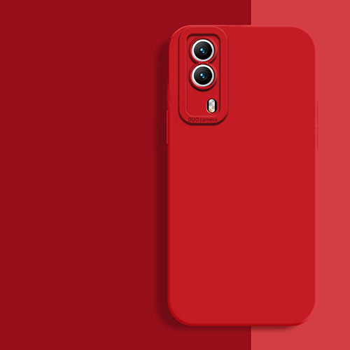 Ultra-thin Silicone Gel Soft Case 360 Degrees Cover for Vivo iQOO Z5x 5G Red