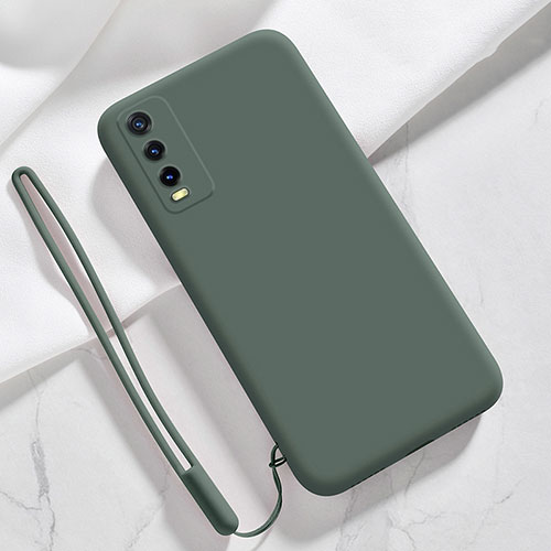 Ultra-thin Silicone Gel Soft Case 360 Degrees Cover for Vivo Y12s Midnight Green