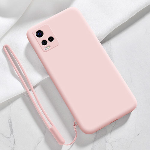 Ultra-thin Silicone Gel Soft Case 360 Degrees Cover for Vivo Y21 Pink