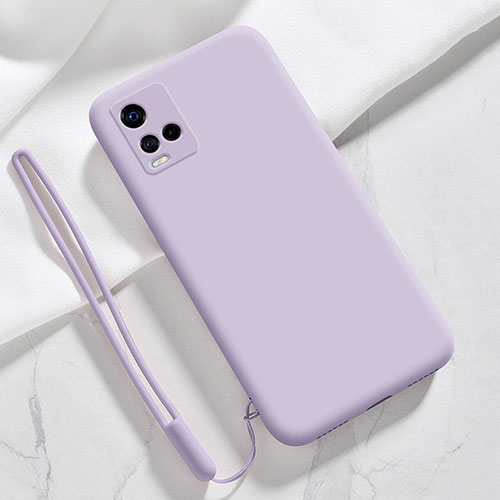 Ultra-thin Silicone Gel Soft Case 360 Degrees Cover for Vivo Y21G Clove Purple