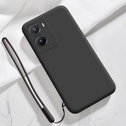 Ultra-thin Silicone Gel Soft Case 360 Degrees Cover for Vivo Y35m 5G Black