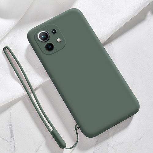 Ultra-thin Silicone Gel Soft Case 360 Degrees Cover for Xiaomi Mi 11 Lite 5G NE Midnight Green