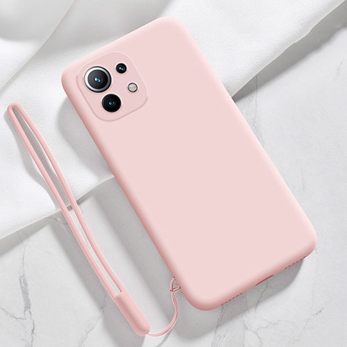 Ultra-thin Silicone Gel Soft Case 360 Degrees Cover for Xiaomi Mi 11 Lite 5G Pink