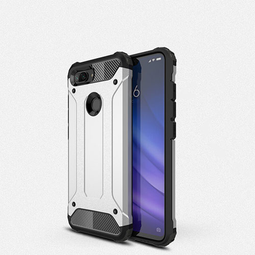 Ultra-thin Silicone Gel Soft Case 360 Degrees Cover for Xiaomi Mi 8 Lite Silver