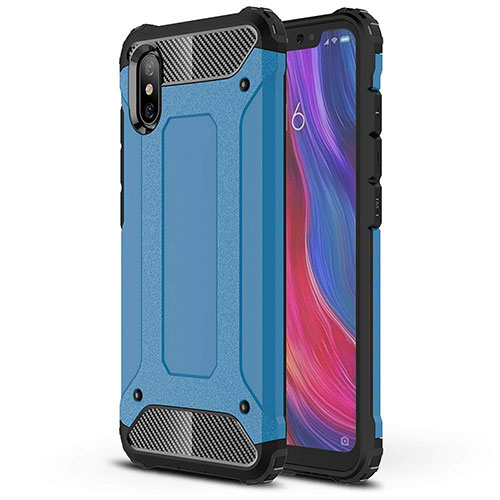 Ultra-thin Silicone Gel Soft Case 360 Degrees Cover for Xiaomi Mi 8 Pro Global Version Blue