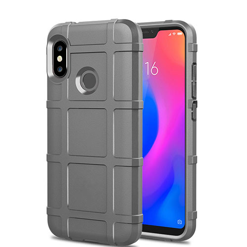 Ultra-thin Silicone Gel Soft Case 360 Degrees Cover for Xiaomi Mi A2 Lite Gray