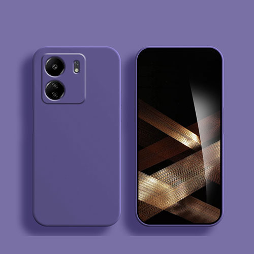 Ultra-thin Silicone Gel Soft Case 360 Degrees Cover for Xiaomi Poco C65 Purple