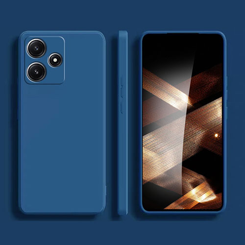 Ultra-thin Silicone Gel Soft Case 360 Degrees Cover for Xiaomi Poco M6 Pro 5G Blue