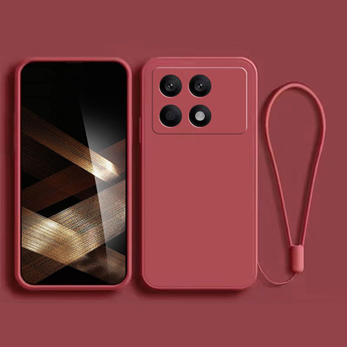 Ultra-thin Silicone Gel Soft Case 360 Degrees Cover for Xiaomi Redmi K70 5G Red