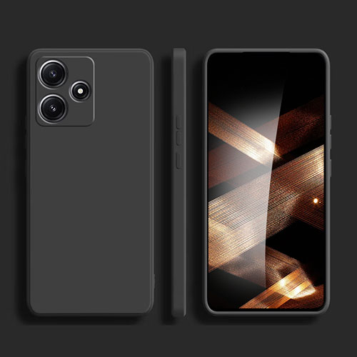 Ultra-thin Silicone Gel Soft Case 360 Degrees Cover for Xiaomi Redmi Note 12R 5G Black