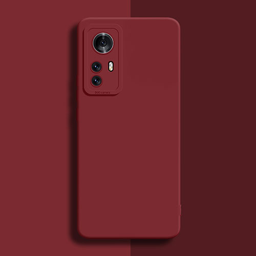 Ultra-thin Silicone Gel Soft Case 360 Degrees Cover for Xiaomi Redmi Note 12S Red Wine