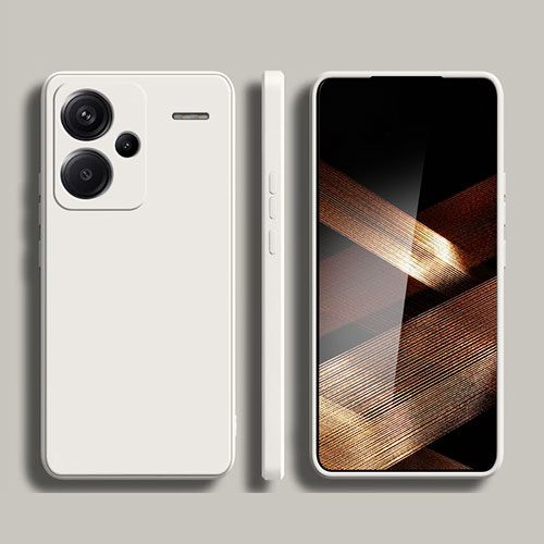 Ultra-thin Silicone Gel Soft Case 360 Degrees Cover for Xiaomi Redmi Note 13 Pro+ Plus 5G White