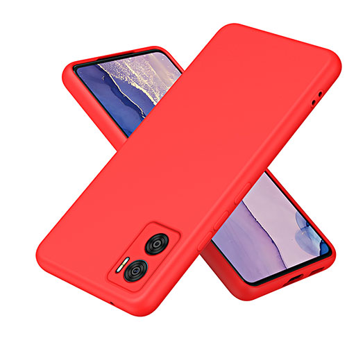 Ultra-thin Silicone Gel Soft Case 360 Degrees Cover H01P for Motorola Moto E22i Red