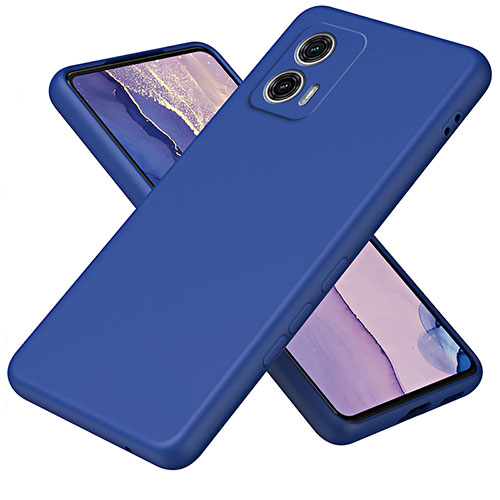 Ultra-thin Silicone Gel Soft Case 360 Degrees Cover H01P for Motorola Moto G73 5G Blue