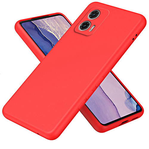 Ultra-thin Silicone Gel Soft Case 360 Degrees Cover H01P for Motorola Moto G73 5G Red