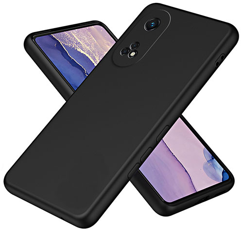 Ultra-thin Silicone Gel Soft Case 360 Degrees Cover H01P for Oppo Reno8 T 4G Black