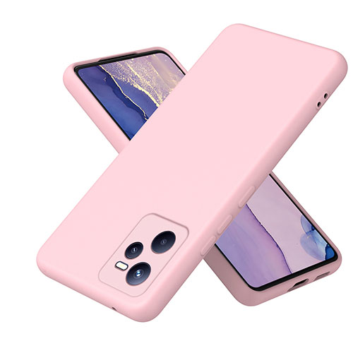 Ultra-thin Silicone Gel Soft Case 360 Degrees Cover H01P for Realme C35 Rose Gold