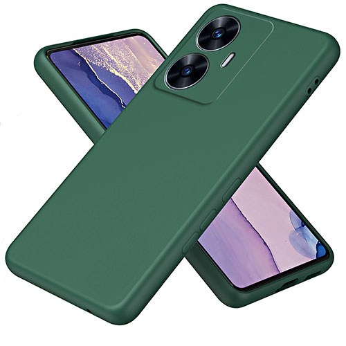 Ultra-thin Silicone Gel Soft Case 360 Degrees Cover H01P for Realme C55 Green