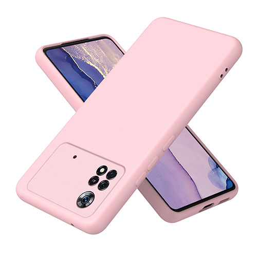 Ultra-thin Silicone Gel Soft Case 360 Degrees Cover H01P for Xiaomi Poco X4 Pro 5G Rose Gold