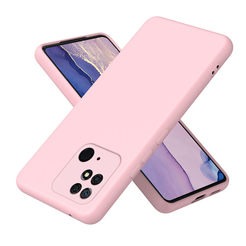 Ultra-thin Silicone Gel Soft Case 360 Degrees Cover H01P for Xiaomi Redmi 10 Power Rose Gold