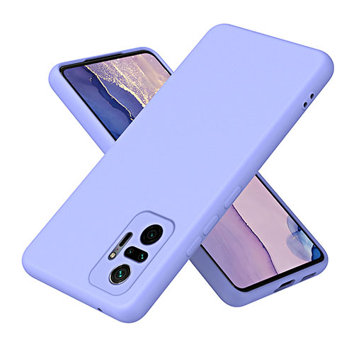 Ultra-thin Silicone Gel Soft Case 360 Degrees Cover H01P for Xiaomi Redmi Note 10 Pro Max Purple